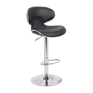 Taburete ergonómico con respaldo de PU beige, silla de bar, taburete giratorio 360, ZG18-017