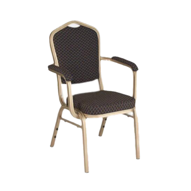 Silla apilable moderna vendedora caliente del evento de la boda del banquete que cena la silla del banquete de acero del metal con el apoyabrazos (ZG10-009)