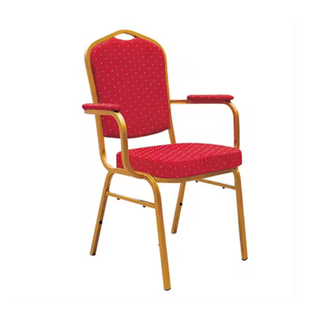 Silla apilable moderna vendedora caliente del evento de la boda del banquete que cena la silla del banquete de acero del metal con el apoyabrazos (ZG10-009)