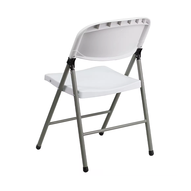 Silla plegable de plástico blanco para ocio, banquetes de bodas al aire libre, restaurante, hotel, muebles de jardín (ZG26-016)