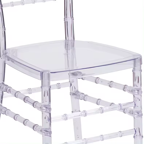 Silla plástica durable del banquete de Chivari de la resina clara para el banquete de boda de los acontecimientos (ZG50-001)