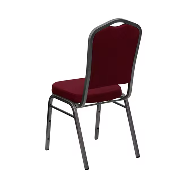 Venta al por mayor de alta calidad de muebles de tela de diseño con respaldo de corona Silla de metal para banquetes (ZG10-008)