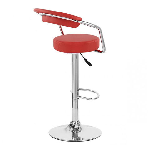 Taburetes de bar ajustables en altura, taburete de bar con rotación de 360 ​​grados, silla de cocina con base cromada