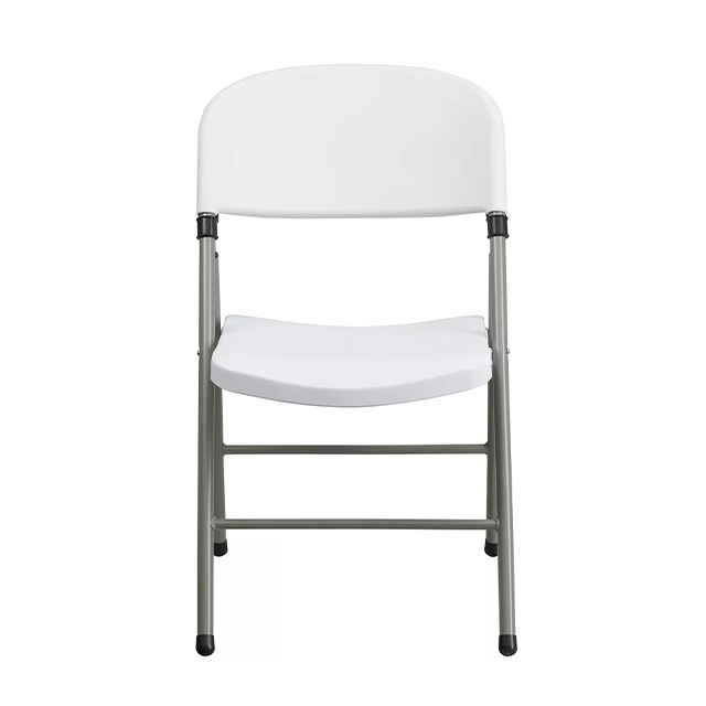 Silla plegable de plástico blanco para ocio, banquetes de bodas al aire libre, restaurante, hotel, muebles de jardín (ZG26-016)