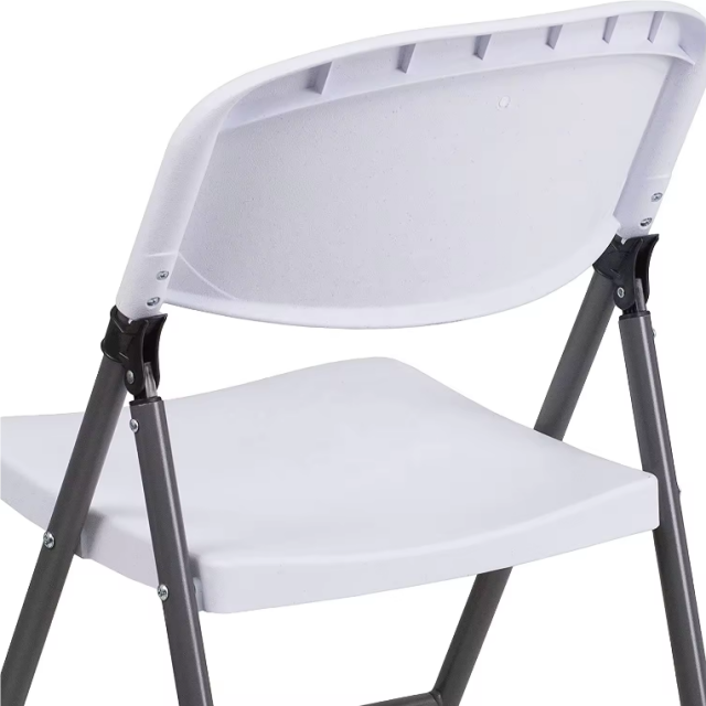 Silla plegable de plástico blanco para ocio, banquetes de bodas al aire libre, restaurante, hotel, muebles de jardín (ZG26-016)