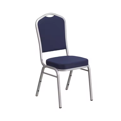 Silla de banquete de metal apilable con respaldo de sillones de diseño de tela de alta calidad (ZG10-008)