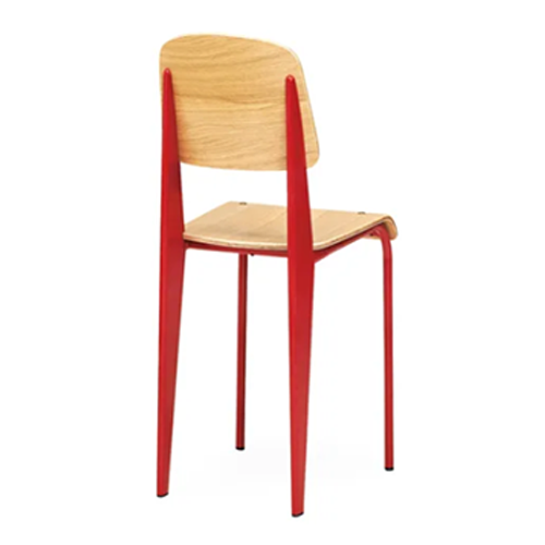 Precio al por mayor de alta calidad de madera industrial y hierro Silla de Metal Tolix Bistro Industrial Silla de Comedor (ZG23-010)