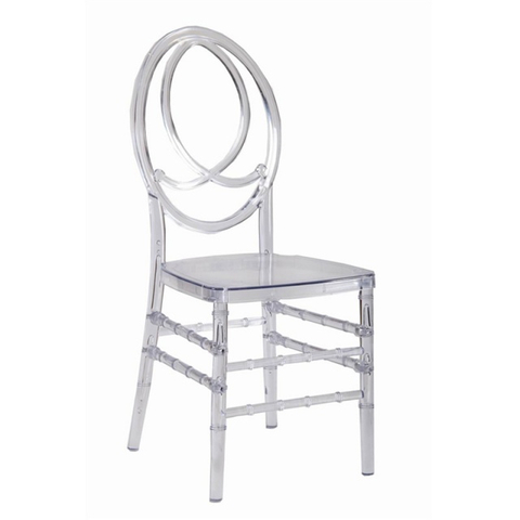 Muebles para banquetes transparente Silla con corona de cristal clásico de alta calidad Silla de boda de comedor de resina transparente (ZG50-002)