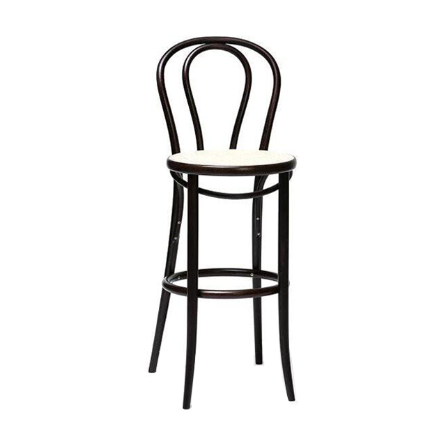 Silla de comedor para banquetes y cafetería moderna de alta calidad, taburete de madera maciza, silla de ratán de Bar Thonet (ZG25-001)