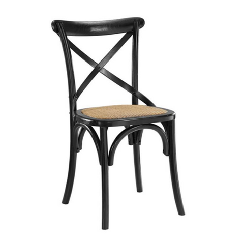 Hotel de plástico comedor silla plegable X-back Armelss silla con asiento de ratán (ZG50-011)