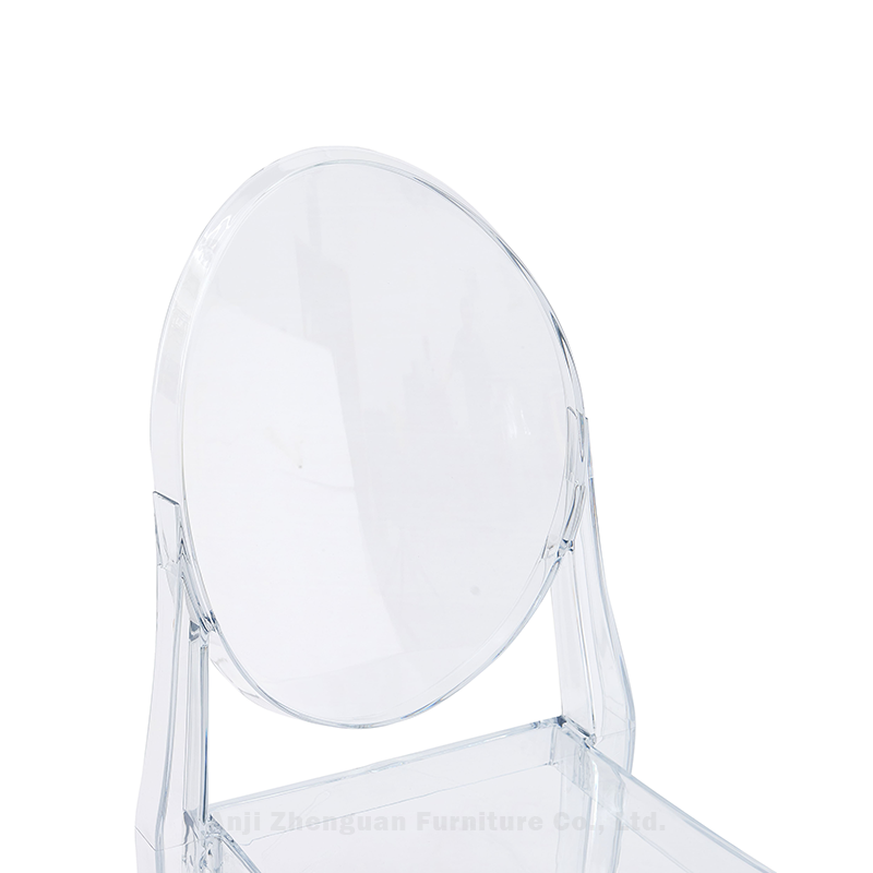 Alquiler de muebles para eventos Silla fantasma transparente Silla apilable para banquetes Sillas laterales para comedor ZG50-025