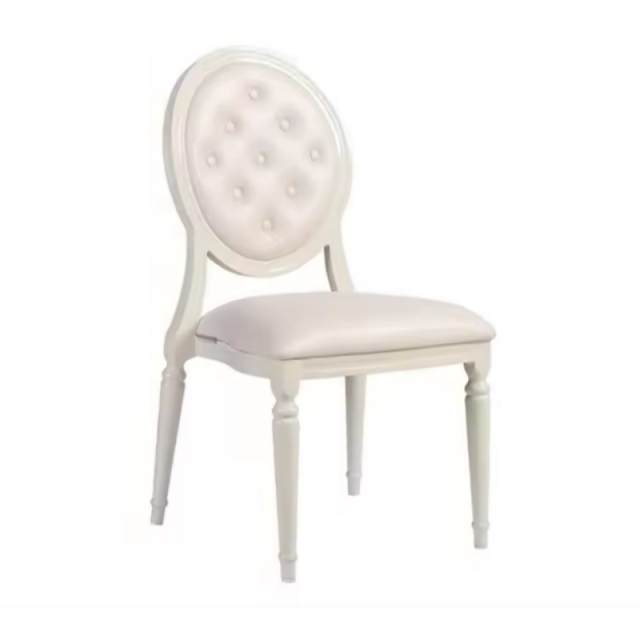 Silla de banquete de comedor de boda apilable con botón sencillo y moderno de madera de gran oferta (ZG11-005)